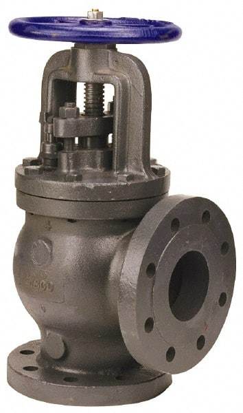 NIBCO - 8" Pipe, Flanged Ends, Iron Renewable Globe Valve - Bronze Disc, Bolted Bonnet, 500 psi WOG, 250 psi WSP, Class 250 - Eagle Tool & Supply