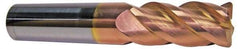 ProMax - 5/8", 4 Flute, Single End, Solid Carbide, 0.03" Corner Radius End Mill - 3-1/2" OAL, 40° Helix, Right Hand Flute, 1-1/4" LOC, Right Hand Cut - Eagle Tool & Supply