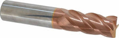 ProMax - 3/4", 4 Flute, Single End, Solid Carbide, 1/8" Corner Radius End Mill - 4" OAL, 40° Helix, Right Hand Flute, 1-1/2" LOC, Right Hand Cut - Eagle Tool & Supply