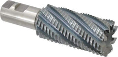 Hertel - 2" Diam, Coarse Pitch, 4" LOC, 8 Flute Cobalt Roughing Square End Mill - TiCN Finish, 6-1/2" OAL, 1-1/4" Shank Diam, Single End, 30° Helix - Eagle Tool & Supply