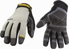 Youngstown - Size XL (10), ANSI Cut Lvl 3, Puncture Lvl 4, Abrasion Lvl 4, Kevlar Cut & Puncture Resistant Gloves - Kevlar Lining, Hook & Loop Cuff, Black/Gray, Paired - Eagle Tool & Supply