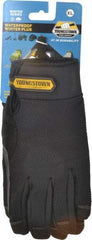 Youngstown - Size XL (10) Synthetic Suede Cold Protection & Waterproof Work Gloves - For Mechanic's & Lifting, Uncoated, Hook & Loop Cuff, Full Fingered, Black, Paired - Eagle Tool & Supply