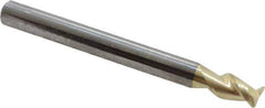 Accupro - 3/16", 2 Flute, Single End, Solid Carbide, 0.02" Corner Radius End Mill - 2" OAL, 45° Helix, Right Hand Flute, 5/16" LOC, Right Hand Cut - Eagle Tool & Supply