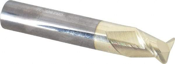 Accupro - 1/2", 2 Flute, Single End, Solid Carbide, 0.06" Corner Radius End Mill - 3" OAL, 45° Helix, Right Hand Flute, 5/8" LOC, Right Hand Cut - Eagle Tool & Supply
