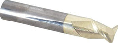 Accupro - 1/2", 2 Flute, Single End, Solid Carbide, 0.06" Corner Radius End Mill - 3" OAL, 45° Helix, Right Hand Flute, 5/8" LOC, Right Hand Cut - Eagle Tool & Supply