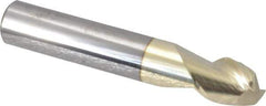 Accupro - 1/2", 2 Flute, Single End, Solid Carbide, 0.09" Corner Radius End Mill - 3" OAL, 45° Helix, Right Hand Flute, 5/8" LOC, Right Hand Cut - Eagle Tool & Supply