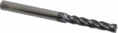 Accupro - 7/32", 4 Flute, Single End, Solid Carbide, 0.015" Corner Radius End Mill - 3" OAL, Right Hand Flute, 1-1/4" LOC, Right Hand Cut - Eagle Tool & Supply