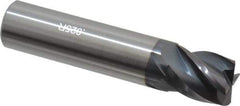 Accupro - 5/8", 4 Flute, Single End, Solid Carbide, 0.025" Corner Radius End Mill - 3" OAL, Right Hand Flute, 3/4" LOC, Right Hand Cut - Eagle Tool & Supply