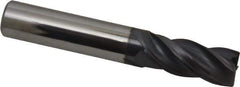 Accupro - 7/16", 4 Flute, Single End, Solid Carbide, 0.02" Corner Radius End Mill - 2-3/4" OAL, Right Hand Flute, 1" LOC, Right Hand Cut - Eagle Tool & Supply