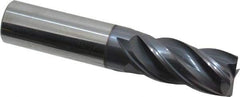 Accupro - 3/4", 4 Flute, Single End, Solid Carbide, 0.02" Corner Radius End Mill - 4" OAL, Right Hand Flute, 1-5/8" LOC, Right Hand Cut - Eagle Tool & Supply