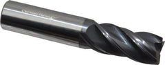 Accupro - 3/4", 4 Flute, Single End, Solid Carbide, 0.03" Corner Radius End Mill - 4" OAL, Right Hand Flute, 1-5/8" LOC, Right Hand Cut - Eagle Tool & Supply