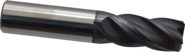 Accupro - 3/4", 4 Flute, Single End, Solid Carbide, 0.06" Corner Radius End Mill - 4" OAL, Right Hand Flute, 1-5/8" LOC, Right Hand Cut - Eagle Tool & Supply