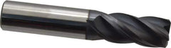 Accupro - 3/4", 4 Flute, Single End, Solid Carbide, 0.06" Corner Radius End Mill - 4" OAL, Right Hand Flute, 1-5/8" LOC, Right Hand Cut - Eagle Tool & Supply