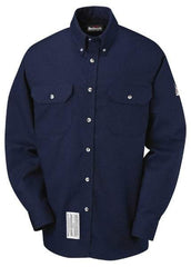 VF Imagewear - Size 3XL, Navy Blue, Flame Resistant/Retardant, Long Sleeve Button Down Shirt - 67-3/8" Chest, 2 Pockets, Excel FR ComforTouch - Eagle Tool & Supply