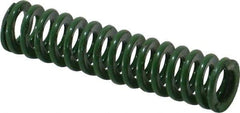 Dayton Lamina - 3/8" Hole Diam, 3/16" Rod Diam, 1-1/2" Free Length, Green Die Spring - 4.22 Lb Max Deflection, 0.6" Max Deflection, Light Duty, Chromium Vanadium Steel - Eagle Tool & Supply