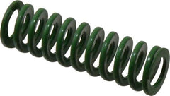 Dayton Lamina - 5/8" Hole Diam, 11/32" Rod Diam, 2" Free Length, Green Die Spring - 9.3 Lb Max Deflection, 0.8" Max Deflection, Light Duty, Chromium Vanadium Steel - Eagle Tool & Supply