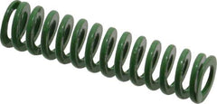 Dayton Lamina - 5/8" Hole Diam, 11/32" Rod Diam, 2-1/2" Free Length, Green Die Spring - 7.2 Lb Max Deflection, 1.01" Max Deflection, Light Duty, Chromium Vanadium Steel - Eagle Tool & Supply