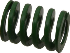 Dayton Lamina - 3/4" Hole Diam, 3/8" Rod Diam, 1" Free Length, Green Die Spring - 32 Lb Max Deflection, 0.39" Max Deflection, Light Duty, Chromium Vanadium Steel - Eagle Tool & Supply