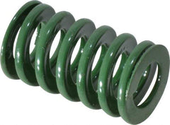 Dayton Lamina - 3/4" Hole Diam, 3/8" Rod Diam, 1-1/4" Free Length, Green Die Spring - 24.4 Lb Max Deflection, 0.5" Max Deflection, Light Duty, Chromium Vanadium Steel - Eagle Tool & Supply