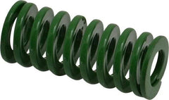 Dayton Lamina - 3/4" Hole Diam, 3/8" Rod Diam, 1-3/4" Free Length, Green Die Spring - 16.2 Lb Max Deflection, 0.69" Max Deflection, Light Duty, Chromium Vanadium Steel - Eagle Tool & Supply