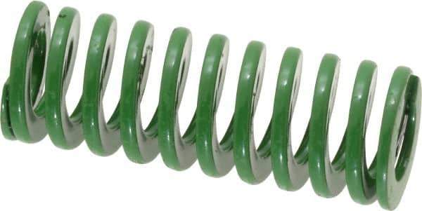 Dayton Lamina - 3/4" Hole Diam, 3/8" Rod Diam, 2" Free Length, Green Die Spring - 14.2 Lb Max Deflection, 0.8" Max Deflection, Light Duty, Chromium Vanadium Steel - Eagle Tool & Supply