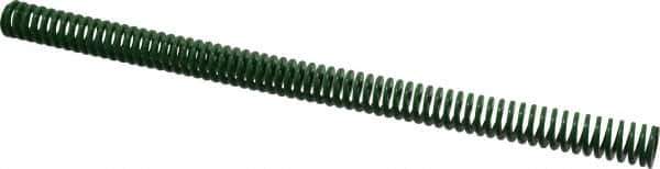 Dayton Lamina - 3/4" Hole Diam, 3/8" Rod Diam, 12" Free Length, Green Die Spring - 2.16 Lb Max Deflection, 4.8" Max Deflection, Light Duty, Chromium Vanadium Steel - Eagle Tool & Supply