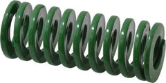 Dayton Lamina - 1" Hole Diam, 1/2" Rod Diam, 2-1/2" Free Length, Green Die Spring - 20.4 Lb Max Deflection, 1.01" Max Deflection, Light Duty, Chromium Vanadium Steel - Eagle Tool & Supply