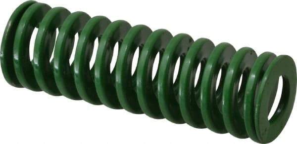 Dayton Lamina - 1" Hole Diam, 1/2" Rod Diam, 3" Free Length, Green Die Spring - 16.8 Lb Max Deflection, 1.2" Max Deflection, Light Duty, Chromium Vanadium Steel - Eagle Tool & Supply