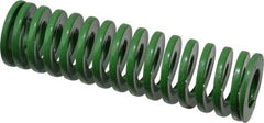 Dayton Lamina - 1" Hole Diam, 1/2" Rod Diam, 3-1/2" Free Length, Green Die Spring - 14.1 Lb Max Deflection, 1.4" Max Deflection, Light Duty, Chromium Vanadium Steel - Eagle Tool & Supply