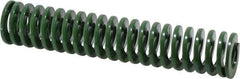 Dayton Lamina - 1" Hole Diam, 1/2" Rod Diam, 5" Free Length, Green Die Spring - 9.6 Lb Max Deflection, 2" Max Deflection, Light Duty, Chromium Vanadium Steel - Eagle Tool & Supply