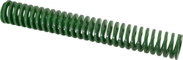 Dayton Lamina - 1" Hole Diam, 1/2" Rod Diam, 7" Free Length, Green Die Spring - 6.9 Lb Max Deflection, 2.8" Max Deflection, Light Duty, Chromium Vanadium Steel - Eagle Tool & Supply