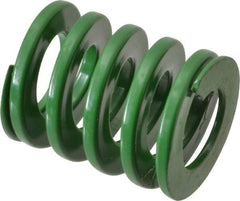 Dayton Lamina - 1-1/4" Hole Diam, 5/8" Rod Diam, 1-1/2" Free Length, Green Die Spring - 57.9 Lb Max Deflection, 0.6" Max Deflection, Light Duty, Chromium Vanadium Steel - Eagle Tool & Supply