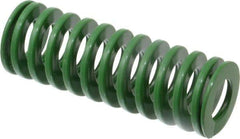 Dayton Lamina - 1-1/4" Hole Diam, 5/8" Rod Diam, 3-1/2" Free Length, Green Die Spring - 22.2 Lb Max Deflection, 1.4" Max Deflection, Light Duty, Chromium Vanadium Steel - Eagle Tool & Supply