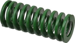 Dayton Lamina - 1-1/2" Hole Diam, 3/4" Rod Diam, 3-1/2" Free Length, Green Die Spring - 31.8 Lb Max Deflection, 1.4" Max Deflection, Light Duty, Chromium Vanadium Steel - Eagle Tool & Supply