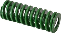 Dayton Lamina - 1-1/2" Hole Diam, 3/4" Rod Diam, 4" Free Length, Green Die Spring - 27.3 Lb Max Deflection, 1.61" Max Deflection, Light Duty, Chromium Vanadium Steel - Eagle Tool & Supply