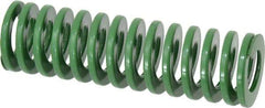 Dayton Lamina - 1-1/2" Hole Diam, 3/4" Rod Diam, 5" Free Length, Green Die Spring - 21.6 Lb Max Deflection, 2" Max Deflection, Light Duty, Chromium Vanadium Steel - Eagle Tool & Supply