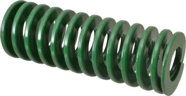 Dayton Lamina - 2" Hole Diam, 1" Rod Diam, 5-1/2" Free Length, Green Die Spring - 36 Lb Max Deflection, 2.2" Max Deflection, Light Duty, Chromium Vanadium Steel - Eagle Tool & Supply