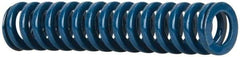 Dayton Lamina - 5/8" Hole Diam, 11/32" Rod Diam, 3" Free Length, Blue Die Spring - 10.1 Lb Max Deflection, 1.12" Max Deflection, Medium Duty, Chromium Vanadium Steel - Eagle Tool & Supply