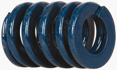 Dayton Lamina - 3/4" Hole Diam, 3/8" Rod Diam, 1" Free Length, Blue Die Spring - 51.5 Lb Max Deflection, 0.37" Max Deflection, Medium Duty, Chromium Vanadium Steel - Eagle Tool & Supply