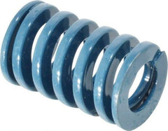 Dayton Lamina - 1" Hole Diam, 1/2" Rod Diam, 1-1/2" Free Length, Blue Die Spring - 56.3 Lb Max Deflection, 0.56" Max Deflection, Medium Duty, Chromium Vanadium Steel - Eagle Tool & Supply