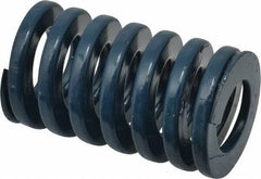 Dayton Lamina - 1-1/2" Hole Diam, 3/4" Rod Diam, 2-1/2" Free Length, Blue Die Spring - 73.5 Lb Max Deflection, 0.94" Max Deflection, Medium Duty, Chromium Vanadium Steel - Eagle Tool & Supply