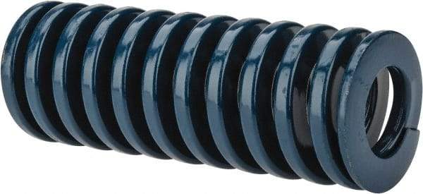 Dayton Lamina - 1-1/2" Hole Diam, 3/4" Rod Diam, 4" Free Length, Blue Die Spring - 43.4 Lb Max Deflection, 1.51" Max Deflection, Medium Duty, Chromium Vanadium Steel - Eagle Tool & Supply