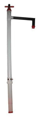 American Machine & Tool - 1" Outlet, Polyethylene Hand Operated Piston Pump - 25 oz per Stroke, For Alkalis, Chemicals, Acids & Solvents - Eagle Tool & Supply