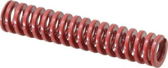 Dayton Lamina - 1/2" Hole Diam, 9/32" Rod Diam, 2-1/2" Free Length, Red Die Spring - 8.7 Lb Max Deflection, 0.76" Max Deflection, Heavy Duty, Chromium Vanadium Steel - Eagle Tool & Supply