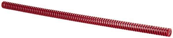 Dayton Lamina - 1/2" Hole Diam, 9/32" Rod Diam, 12" Free Length, Red Die Spring - 1.77 Lb Max Deflection, 3.6" Max Deflection, Heavy Duty, Chromium Vanadium Steel - Eagle Tool & Supply