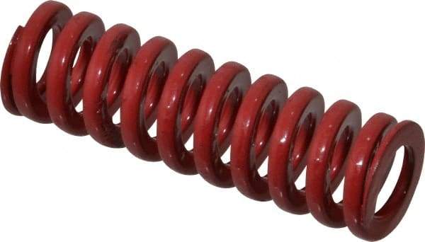 Dayton Lamina - 5/8" Hole Diam, 11/32" Rod Diam, 2" Free Length, Red Die Spring - 20.5 Lb Max Deflection, 0.6" Max Deflection, Heavy Duty, Chromium Vanadium Steel - Eagle Tool & Supply