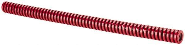 Dayton Lamina - 3/4" Hole Diam, 3/8" Rod Diam, 12" Free Length, Red Die Spring - 8.6 Lb Max Deflection, 3.6" Max Deflection, Heavy Duty, Chromium Vanadium Steel - Eagle Tool & Supply