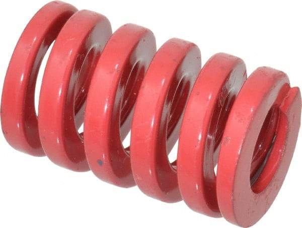 Dayton Lamina - 1" Hole Diam, 1/2" Rod Diam, 1-1/2" Free Length, Red Die Spring - 127 Lb Max Deflection, 0.45" Max Deflection, Heavy Duty, Chromium Vanadium Steel - Eagle Tool & Supply