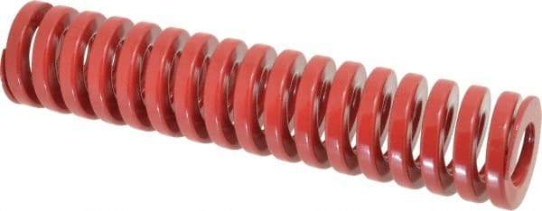 Dayton Lamina - 1-1/2" Hole Diam, 3/4" Rod Diam, 7" Free Length, Red Die Spring - 50.3 Lb Max Deflection, 2.1" Max Deflection, Heavy Duty, Chromium Vanadium Steel - Eagle Tool & Supply