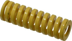 Dayton Lamina - 1" Hole Diam, 1/2" Rod Diam, 3" Free Length, Yellow Die Spring - 71.4 Lb Max Deflection, 0.75" Max Deflection, Extra Heavy Duty, Chromium Vanadium Steel - Eagle Tool & Supply